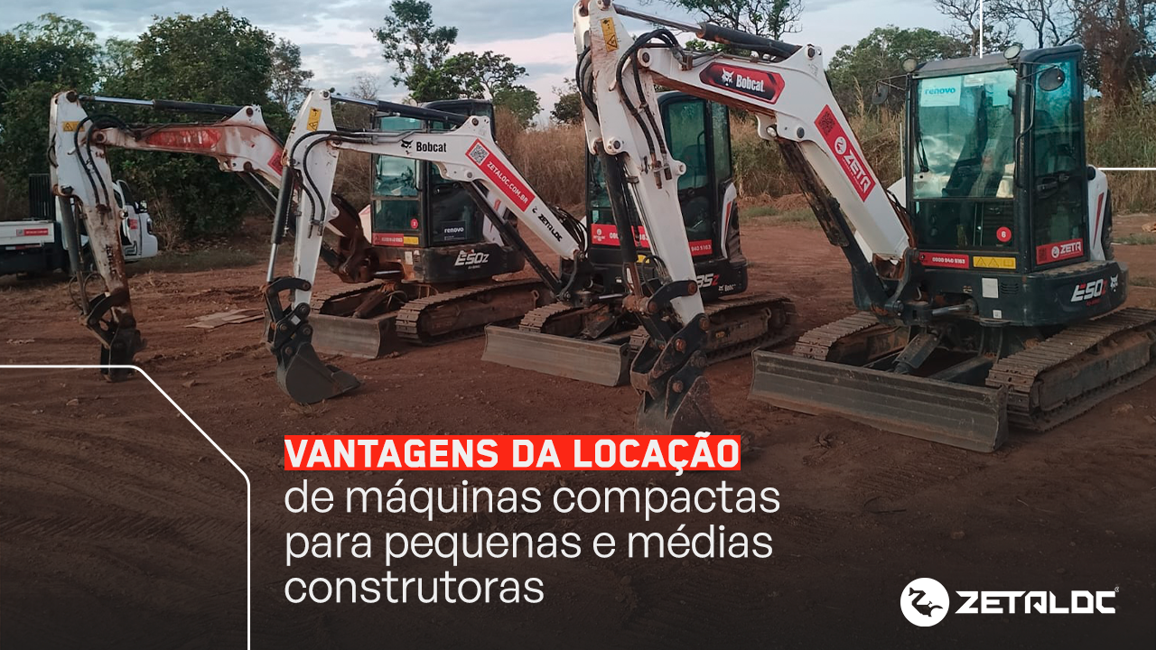 Vantagens da locação de máquinas compactas para pequenas e médias construtoras