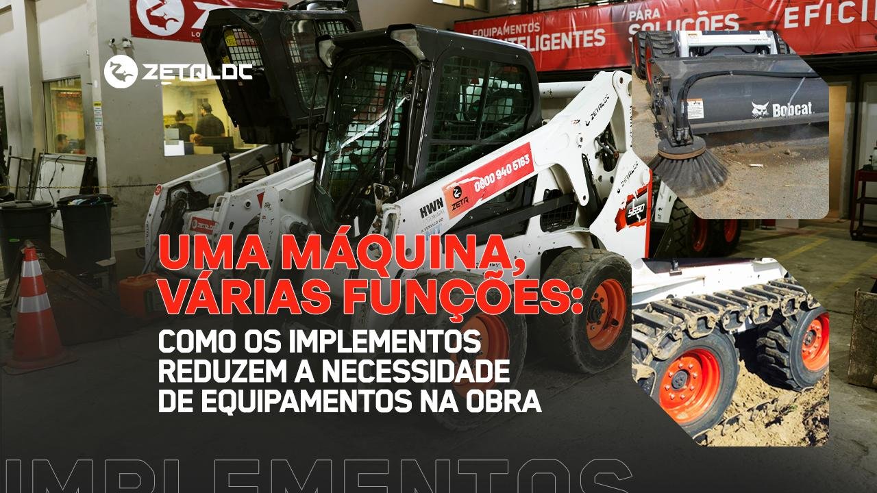 Uma máquina, várias funções: como os implementos reduzem a necessidade de equipamentos na obra